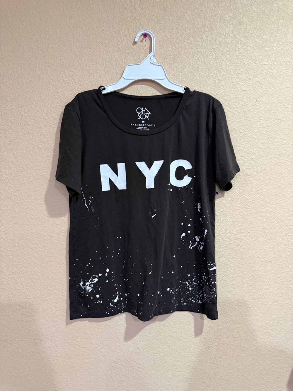 Anthropologie Black NYC Graphic Tee-S